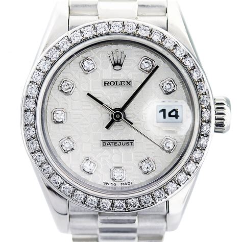 ladies platinum rolex for sale|rolex presidential platinum diamond price.